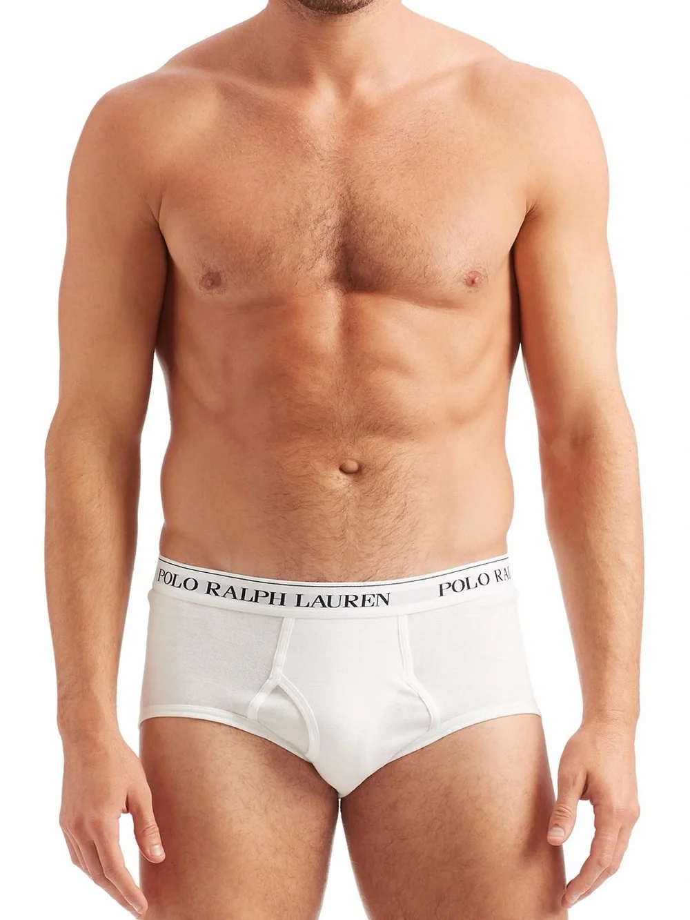 Polo Ralph Lauren White Briefs with Branded Waistband - 2 Pack Size Medium